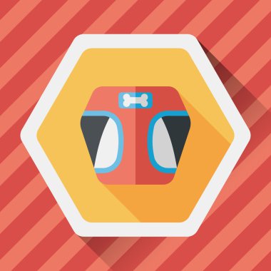 Evde beslenen hayvan giyim uzun gölge, eps10 düz simgesiyle