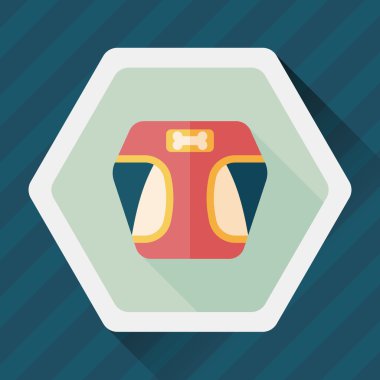 Evde beslenen hayvan giyim uzun gölge, eps10 düz simgesiyle