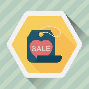 Uzun Gölge, eps10 ile Sevgililer Günü Satılık düz simgesi