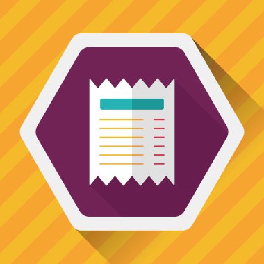 Uzun Gölge, eps10 ile alışveriş kredi kartı fatura düz simgesi