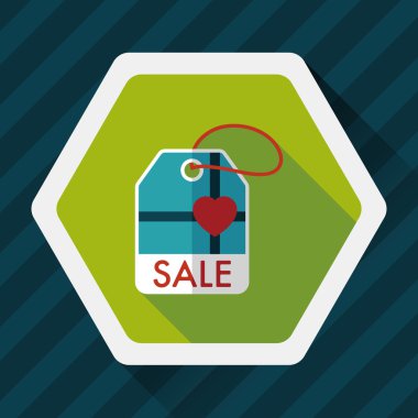 Uzun Gölge, eps10 ile Sevgililer Günü Satılık düz simgesi