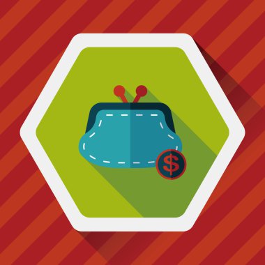 alışveriş çanta düz Simge Değiştir uzun gölge, eps10 ile