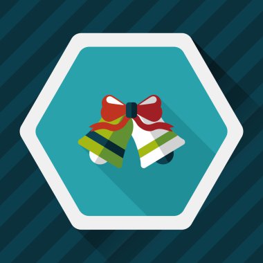 Uzun Gölge, eps10 ile düğün çanı düz simgesi