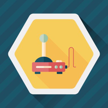 Joystick uzun gölge, eps10 düz simgesiyle