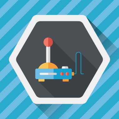 Joystick uzun gölge, eps10 düz simgesiyle