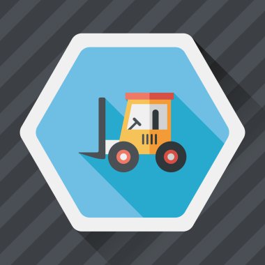 Kamyon uzun gölge, eps10 düz simgesiyle taşıma ulaşım