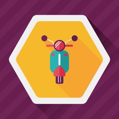 Uzun Gölge, eps10 ile ulaşım scooter düz simgesi