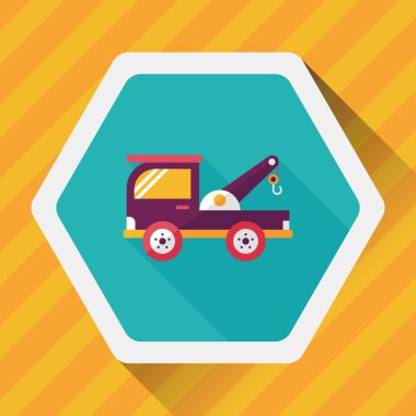 Uzun Gölge, eps10 ile ulaşım çekici düz simgesi