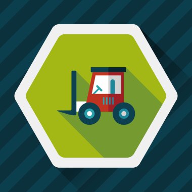 Kamyon uzun gölge, eps10 düz simgesiyle taşıma ulaşım