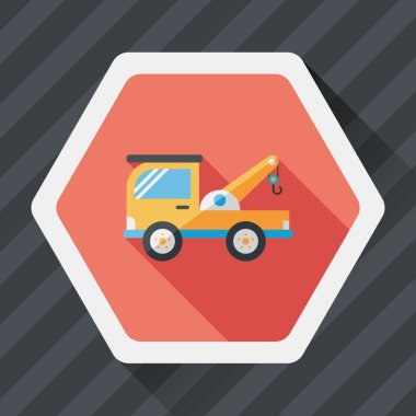 Uzun Gölge, eps10 ile ulaşım çekici düz simgesi