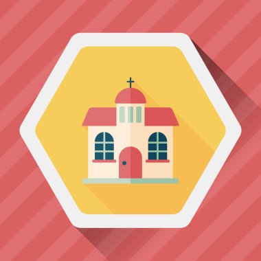 Uzun Gölge, eps10 bina kilise düz simgesiyle