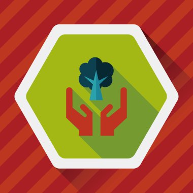 Uzun Gölge, eps1 ile çevre koruma kavramı düz simgesi