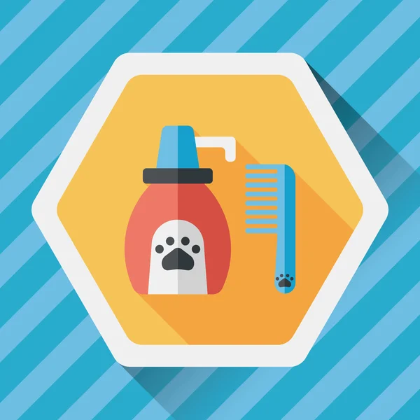 Pet shampoo flat icon with long shadow, eps10 — стоковый вектор