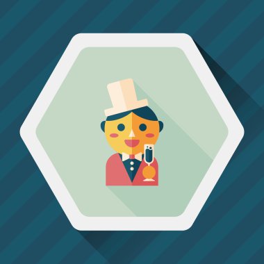 Düğün damat uzun gölge, eps10 düz simgesiyle