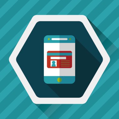 iş grafik düz simgesini uzun gölge, eps10 ile