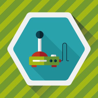 Joystick uzun gölge, eps10 düz simgesiyle