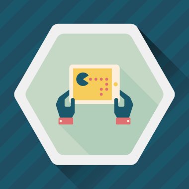 Uzun Gölge, eps10 ile el oyun konsolları düz simgesi