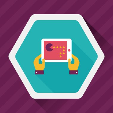 Uzun Gölge, eps10 ile el oyun konsolları düz simgesi