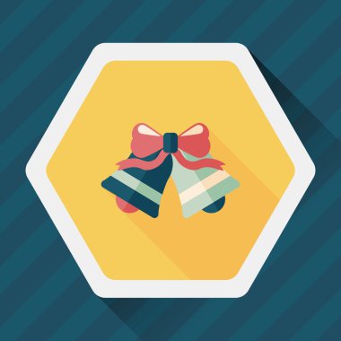 Uzun Gölge, eps10 ile düğün çanı düz simgesi