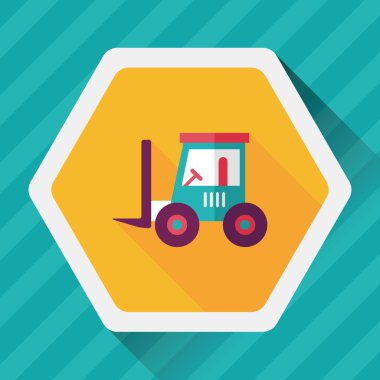 Kamyon uzun gölge, eps10 düz simgesiyle taşıma ulaşım
