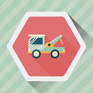 Uzun Gölge, eps10 ile ulaşım çekici düz simgesi