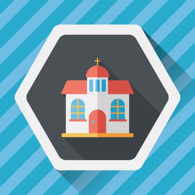 Uzun Gölge, eps10 bina kilise düz simgesiyle