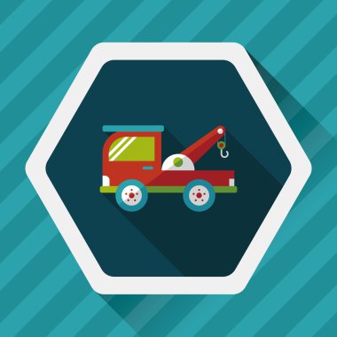 Uzun Gölge, eps10 ile ulaşım çekici düz simgesi