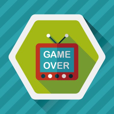 Uzun Gölge, eps10 TV oyun düz simgesiyle