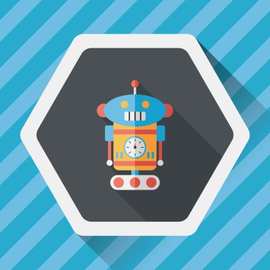 Uzun Gölge, eps10 robot düz simgesiyle