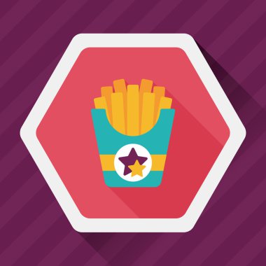 Uzun Gölge, eps10 patates kızartması düz simgesiyle