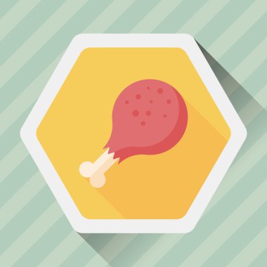 Uzun Gölge, eps10 ile tavuk bacakları düz simgesi