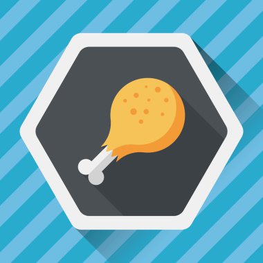 Uzun Gölge, eps10 ile tavuk bacakları düz simgesi