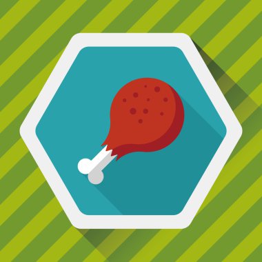 Uzun Gölge, eps10 ile tavuk bacakları düz simgesi