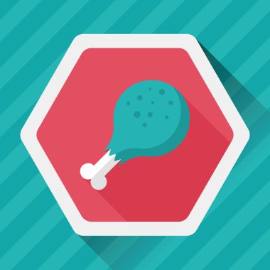 Uzun Gölge, eps10 ile tavuk bacakları düz simgesi