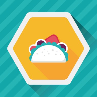 sandviç uzun gölge, eps10 düz simgesiyle