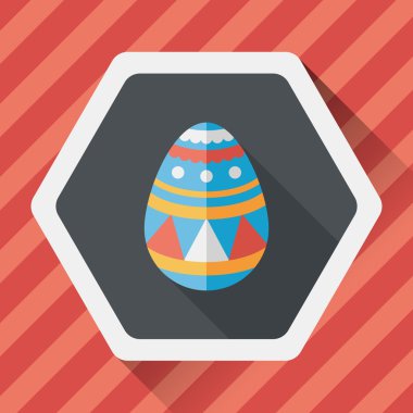 Uzun Gölge, eps10 Paskalya yortusu yumurta düz simgesiyle