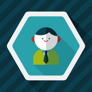 Uzun Gölge, eps10 ile işadamı düz simgesi