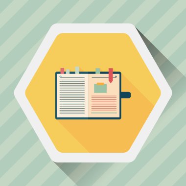 Uzun Gölge, eps10 ile dizüstü düz simgesi