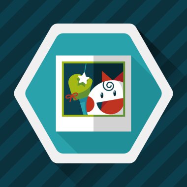 Uzun Gölge, eps10 ile yeni doğan fotoğraf düz simgesi