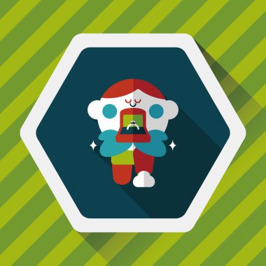 Elmas yüzük düz simgesi ile uzun gölge, eps10 teklif