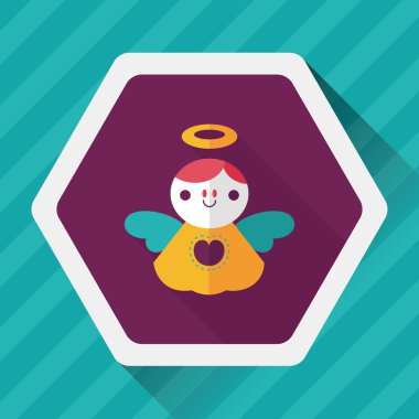 Angel uzun gölge, eps 10 düz simgesi