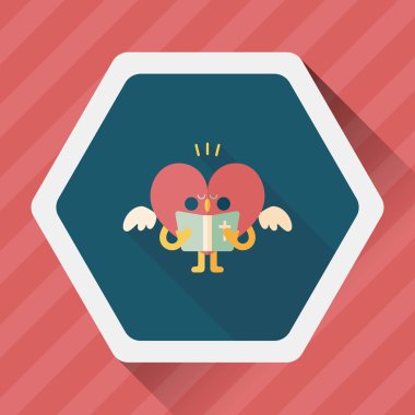 Düğün duydum uzun gölge, eps10 ile koro düz simgesi