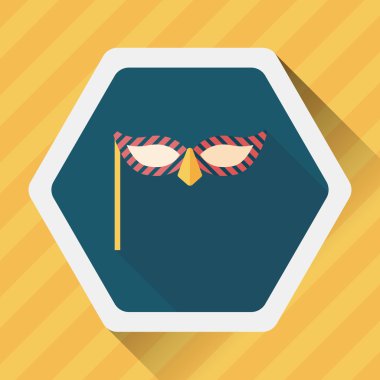 Uzun Gölge, eps10 ile parti maskesi düz simgesi