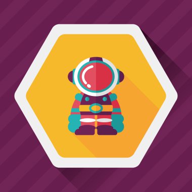 Uzun Gölge, eps10 ile uzay astronot düz simgesi