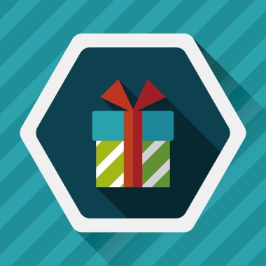 Uzun Gölge, eps10 hediye düz simgesi