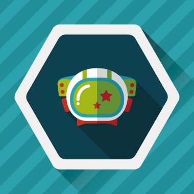 Uzun Gölge, eps10 ile uzay astronot düz simgesi