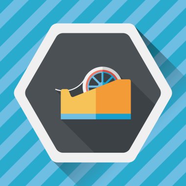 yapışkan bant düz simgesi ile uzun gölge, eps10