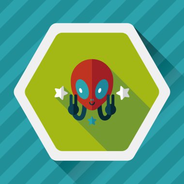 Uzun Gölge, eps10 alanı yabancı düz simgesiyle