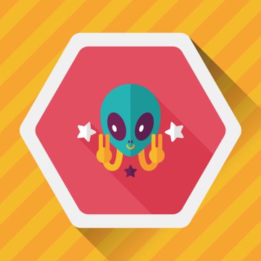 Uzun Gölge, eps10 alanı yabancı düz simgesiyle