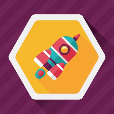 Uzun Gölge, eps10 ile alan roket düz simgesi